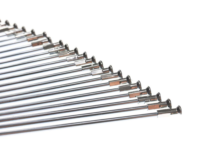 Spokes Puch Maxi 187mm 17 inch silver coloured nipples 36