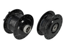 Naben-Set Puch Maxi / X30 Vorder / Hinterrad Speichenrad Glanz Schwarz