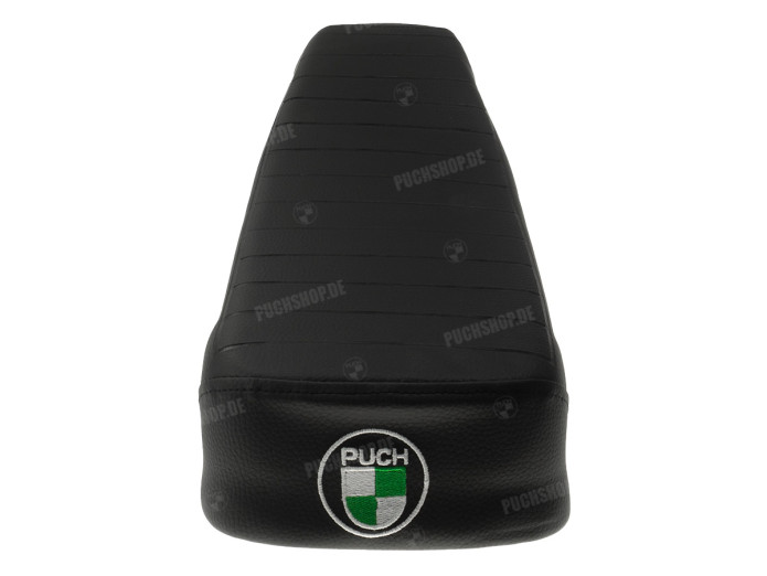 Buddyseat Puch Maxi S custom with stitched Puch logo 
